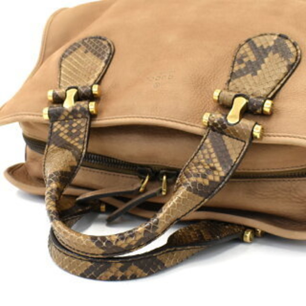 Gucci Boston Bag Brown Python Leather - image 8